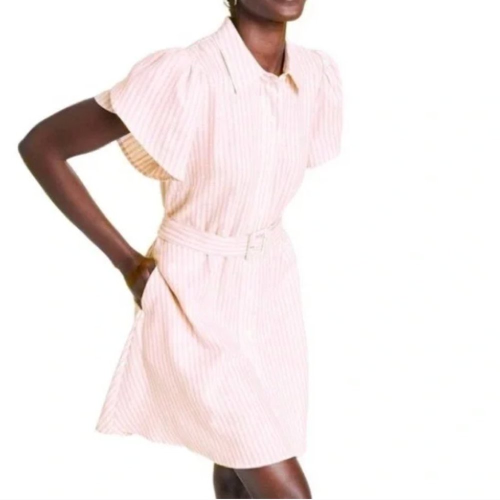 Alexis x Target Pink Striped Shirt Dress